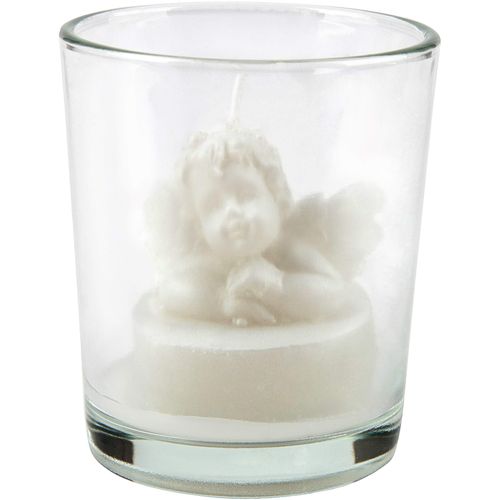Božićni ukras-svijeća u čaši anđel 5,5 x 6,5 cm sa mašnom slika 1