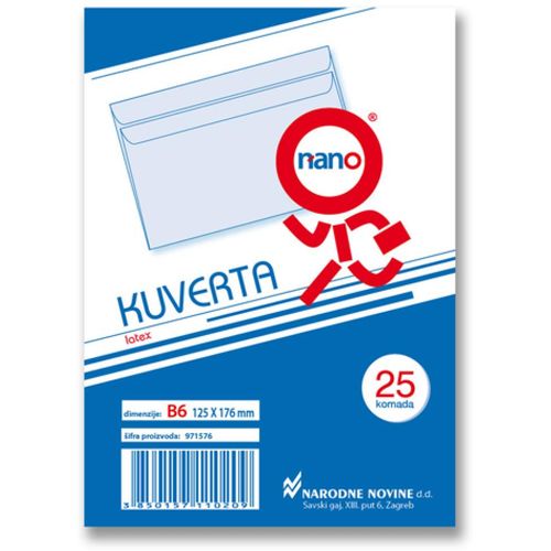 Kuverte 125x176 mm B6-5 latex, plave, 25/1 slika 1