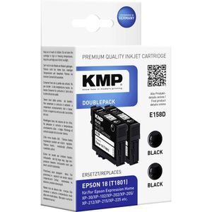 KMP tinta zamijenjen Epson T1801, 18 kompatibilan 2-dijelno pakiranje crn E158D 1622,4821