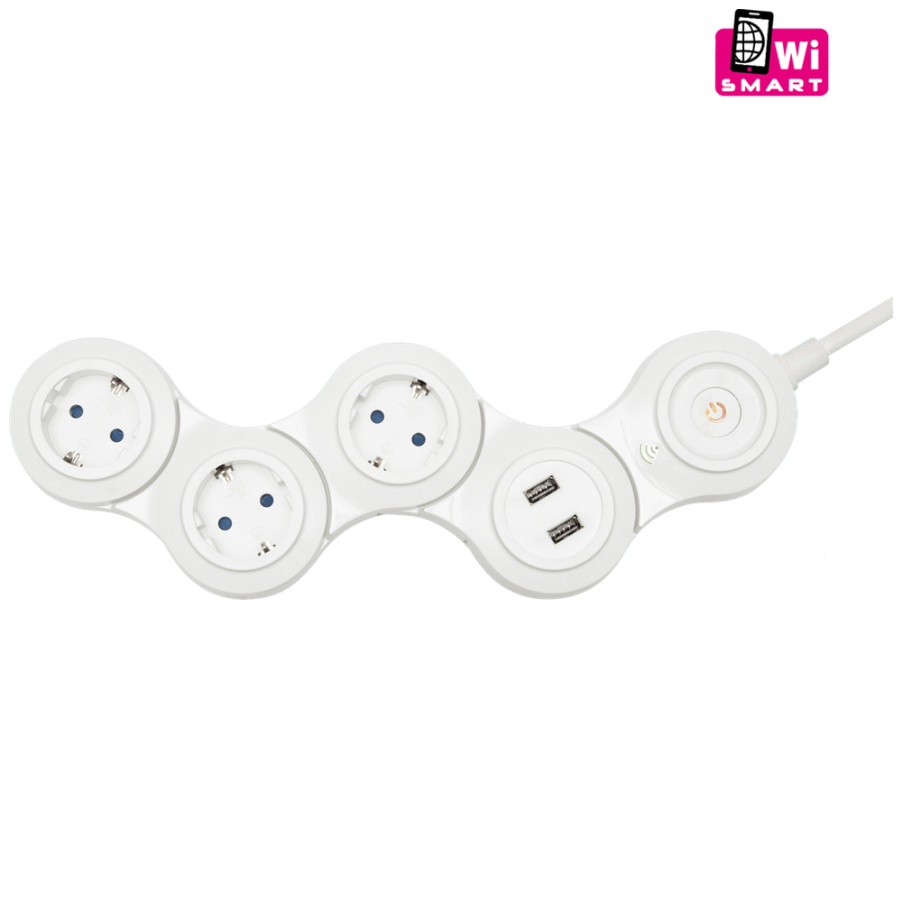 home Produžni kabl,SMART,podesivi,3 utičnice,1.5mm²,USB,WiFi - NVH 03K/WIFI slika 1