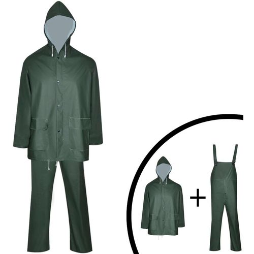 Vodootporno Dvodijelno Kišno Odijelo sa Kapuljačom Zeleno L slika 1
