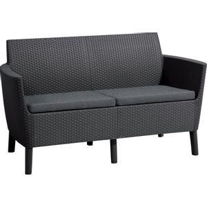 Salemo 2 seater sofa, graphite - coolgrey 