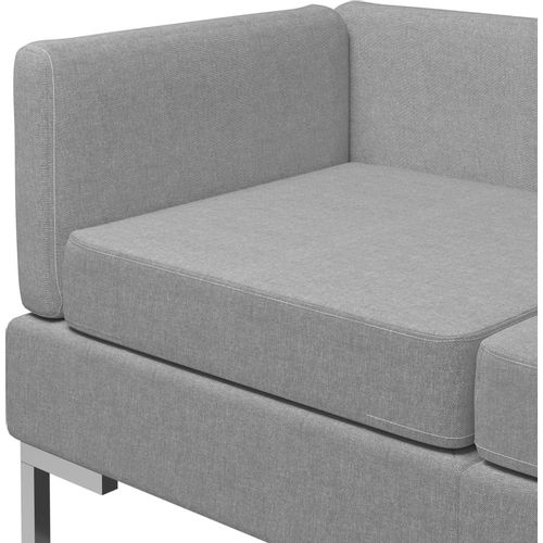3-dijelni set sofa od tkanine svjetlosivi slika 6