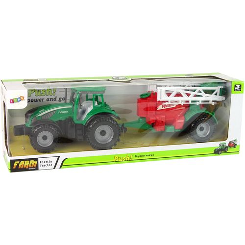 Zeleni traktor sa crvenom prskalicom slika 7