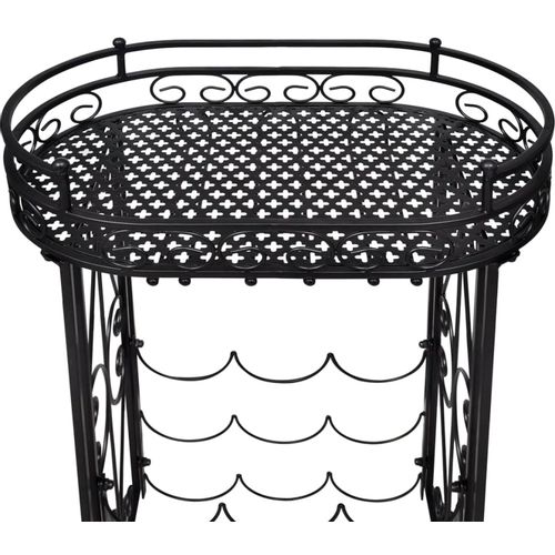 Stalak za Vino s Držačem Čaša za 9 Boca Metalni slika 18