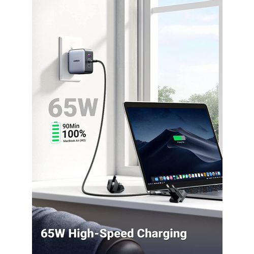 Ugreen Nexode 65W USB A + USB C putni punjač GaN II PD 3.0 slika 4