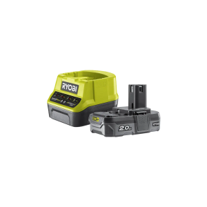 Ryobi 18V ONE+ Set: Kompaktni punjač + Baterija 2.0 Ah, RC18120-120