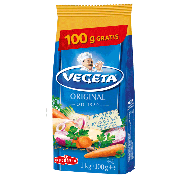 Vegeta vrećica 1000+100g gratis slika 1