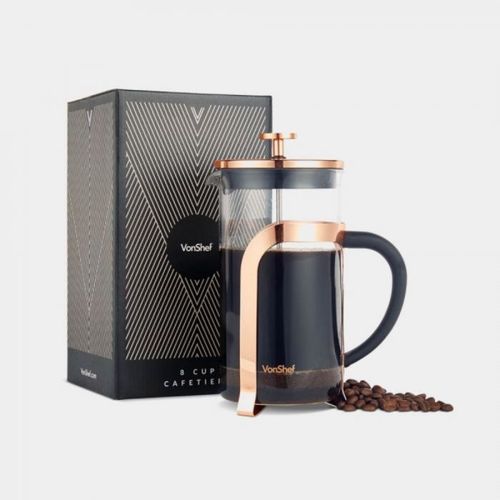 VonShef French Press u bakrenoj boji slika 1