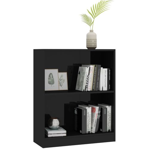 Polica za knjige sjajna crna 60x24x74,5 cm konstruirano drvo slika 19