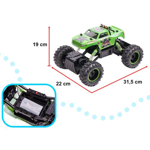 Rock Crawler 1:12 auto na daljinsko upravljanje - zeleni slika 3