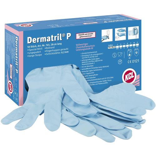 KCL Dermatril P 743-8 50 St. nitril rukavice za jednokratnu upotrebu Veličina (Rukavice): 8, M slika 2