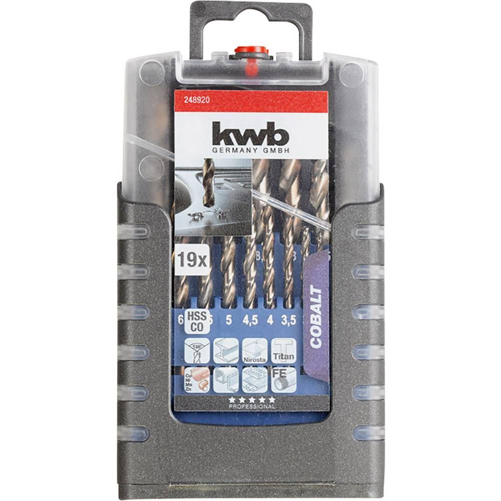 KWB COBALT HSS Set burgija za metal 1-10 mm, 19 kom. slika 2