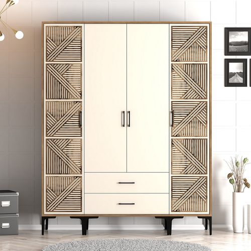 Kumsal PTP - Walnut, Cream Walnut
Cream Wardrobe slika 1