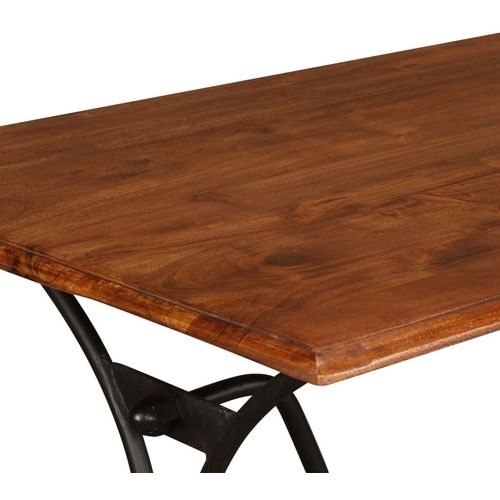 Blagovaonski stol 180x90x76cm masivno drvo s premazom boje meda slika 28
