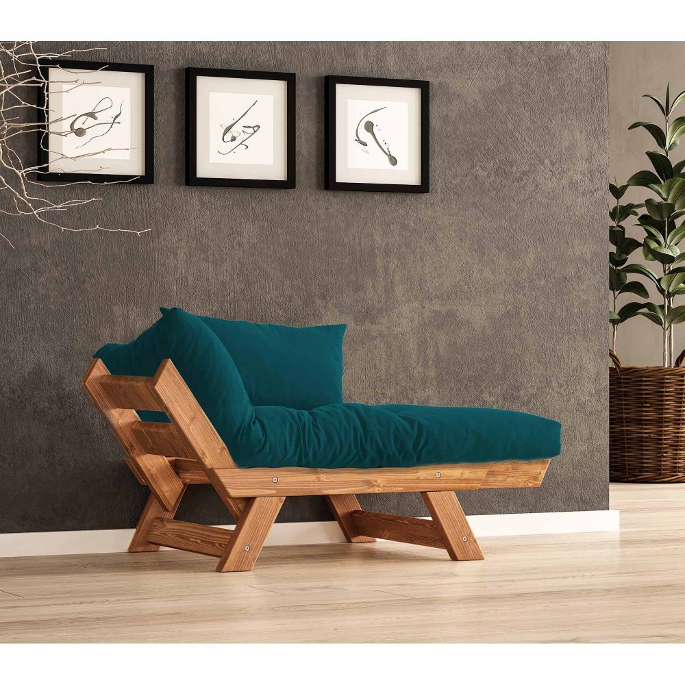 Sofa za vrt - 1 sjedište, CPT8158-140, boje: teak petrol zelena slika 2
