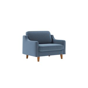 Fotelja Robin Loveseat - boje: okeanska plava orah
