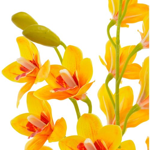 Umjetna orhideja s posudom žuta 90 cm slika 10