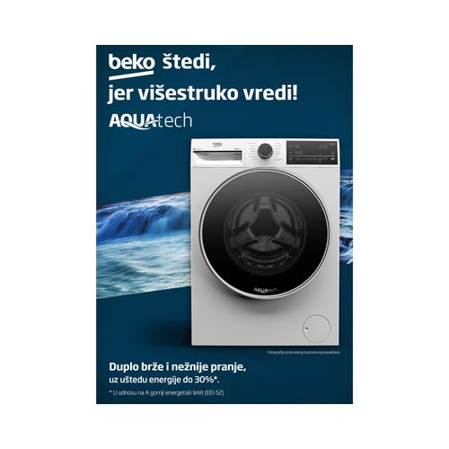 Beko B5WFU79418WB Veš mašina, 9 kg, 1400 rpm, ProSmart Inverter, Dubina 55 cm slika 7