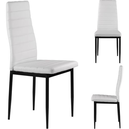 4 tapecirane stolice bijele slika 7