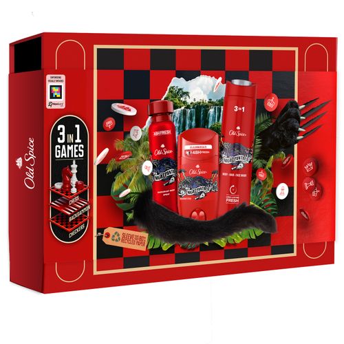 Old Spice Gamebox poklon paket, 3 Proizvoda Night Panther i 3 društvene igre slika 1