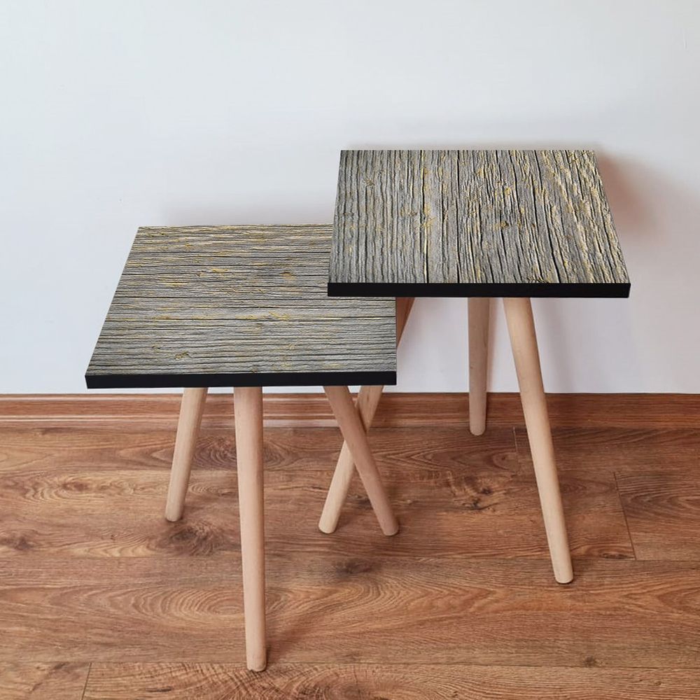 Nesting stolovi 2Shp126 - (2 komada) - boje: siva, žuta slika 1