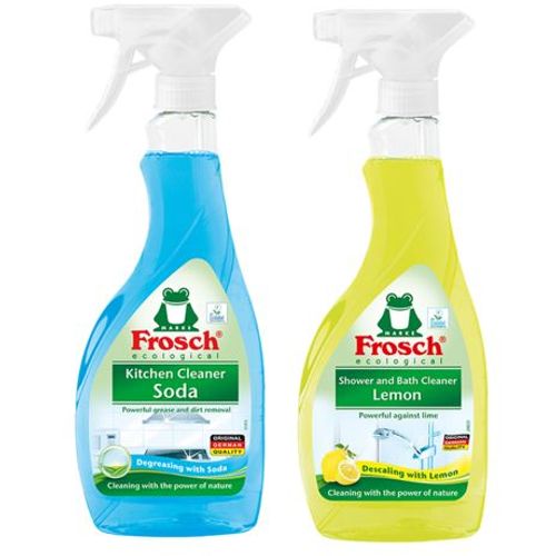 Frosch sprej za kuhinju aktivna soda 500 ml + sprej za kupaonicu limun 500 ml slika 1