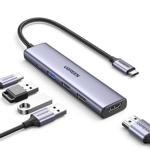 USB HUB UGREEN, USB-C na 3xUSB PD i HDMI slika 1