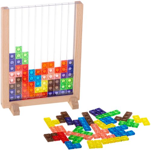 Montessori vertikalni tetris u drvenom okviru slika 3