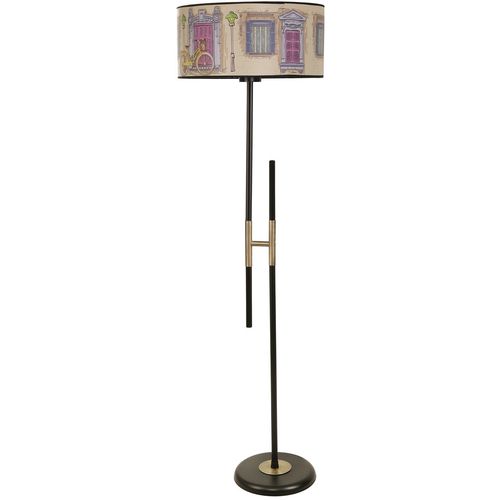 Felix Siyah Lambader Silindir 01 Abajurlu Multicolor Floor Lamp slika 1