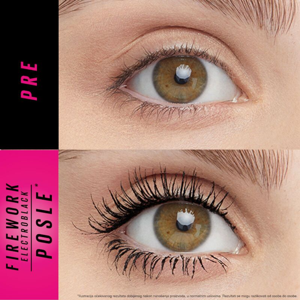 Maybelline New York Lash Sensational Firework Maskara Electro Black 10ml slika 3