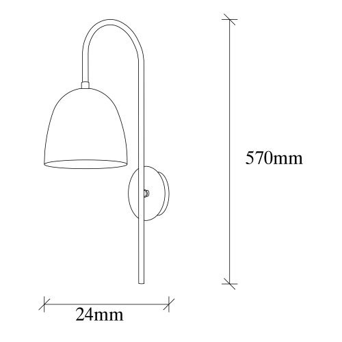 Zidna lampa Tattoo - 3320 u crnoj boji slika 6