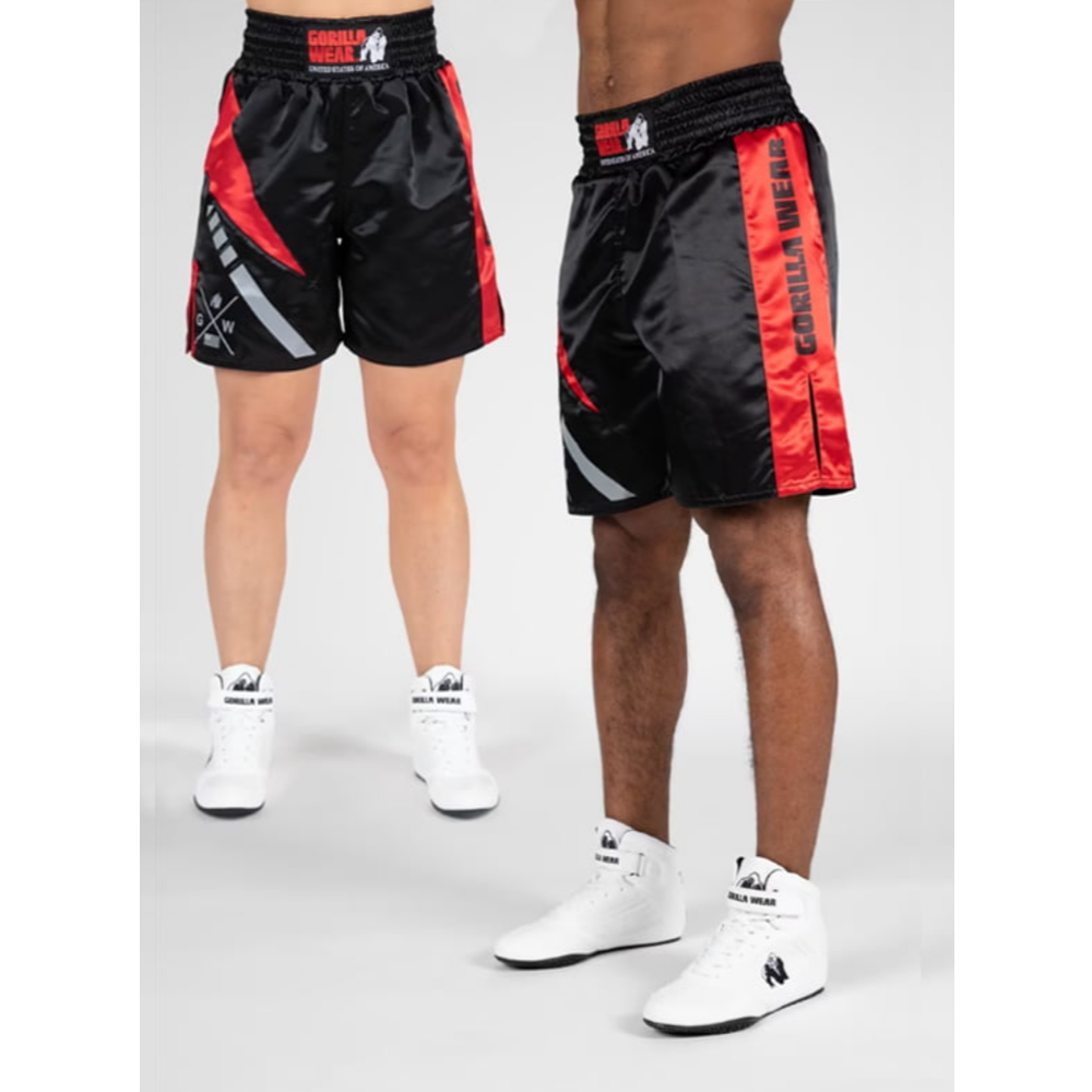Gorilla Wear Bokserski šorc Hornell - Black/Red - L slika 8