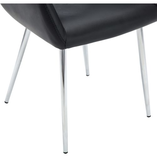 Blagovaonske stolice od umjetne kože 6 kom crne slika 11