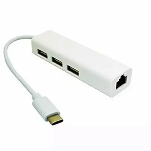 Adapter-konverter USB Tip C 3.1 na 3xUSB LAN GreenCon slika 1