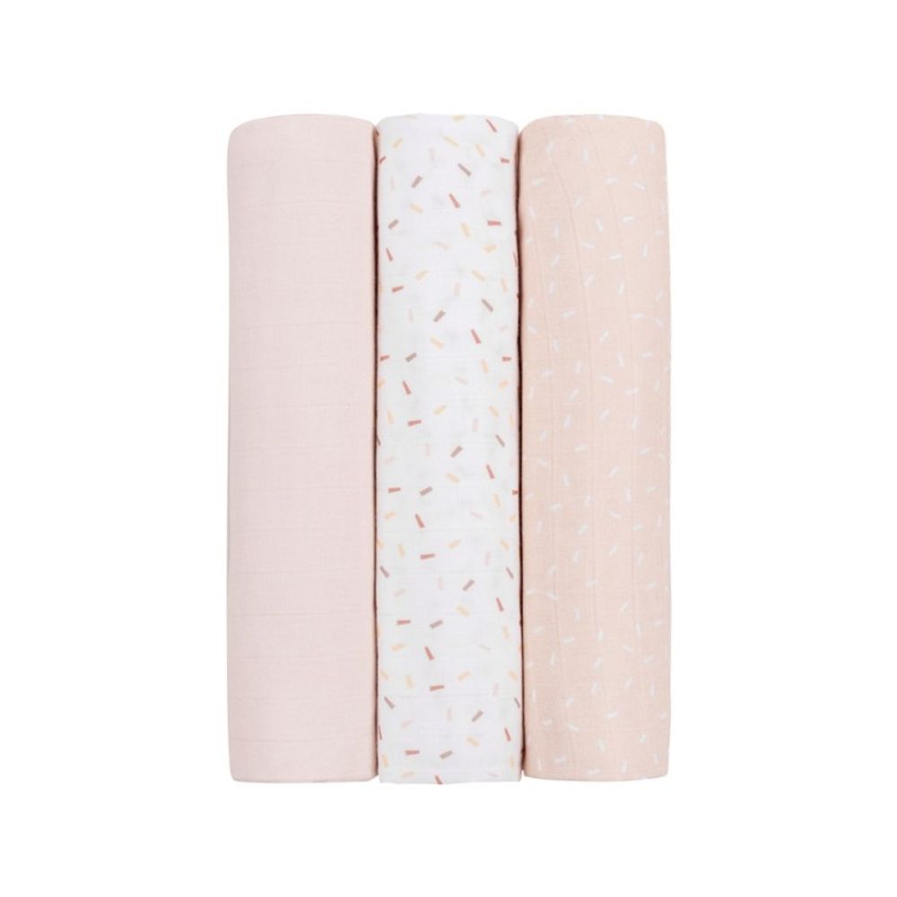 Kikka Boo Muslin set za povijanje Confetti Pink 100x100cm, 3kom slika 2