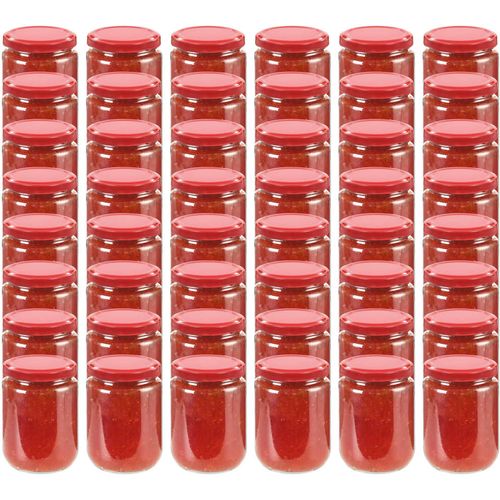 Staklenke za džem s crvenim poklopcima 48 kom 230 ml slika 22