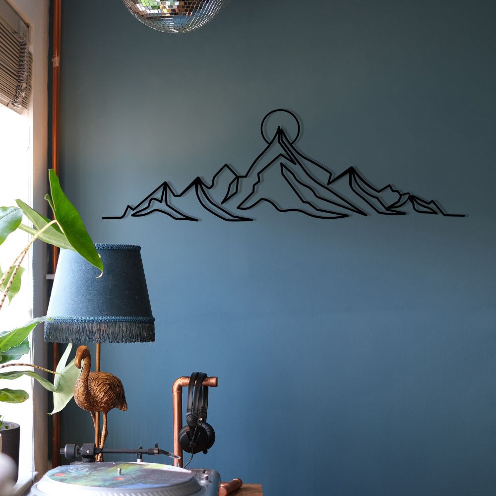 Decorative metal wall accessory Everest, colour: black slika 2