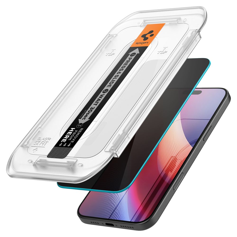 Spigen Glass tR EZ Fit HD (Privacy) 1 Pack, transparency - iPhone 16 Pro Max slika 2
