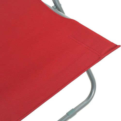 Sklopive stolice za plažu 2 kom čelik i tkanina Oxford crvene slika 25