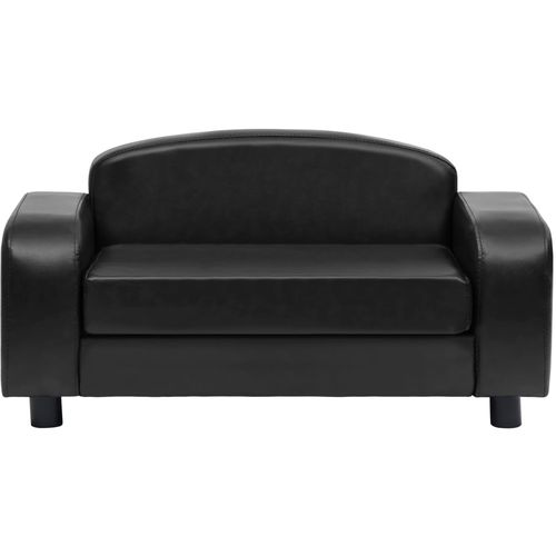 Sofa za pse crna 80 x 50 x 40 cm od umjetne kože slika 28