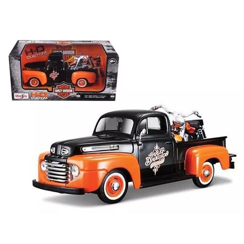 Maisto auto 1:24 1948 Ford F-1 Pickup + 1:24 1958 FLH Duo Glide 32180 slika 1