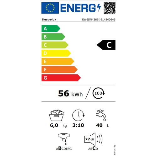 Electrolux EW6SN426BI Slim veš mašina PerfectCare 600, INVERTER motor, 6 kg, 1200 rpm, dubina 37.8 cm slika 6