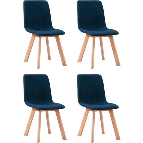 Blagovaonske stolice od tkanine 4 kom plave slika 21