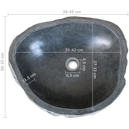 Umivaonik od riječnog kamena ovalni 37 - 46 cm slika 16