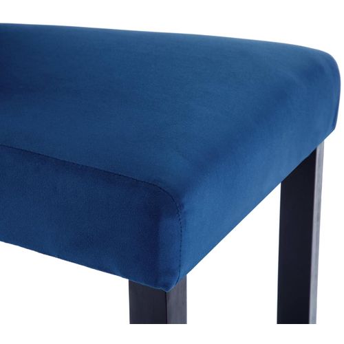 Blagovaonske stolice od baršuna 4 kom tamno plave slika 8