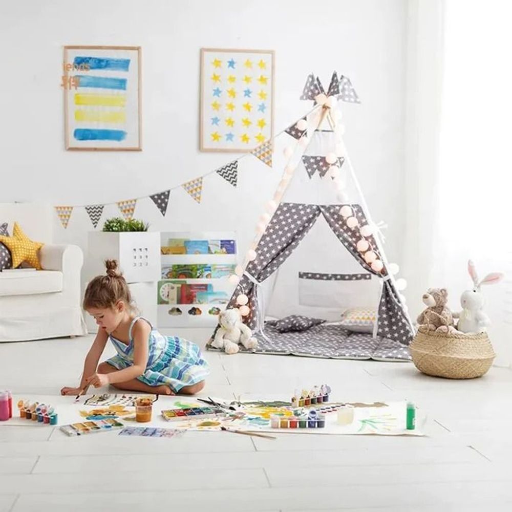 Kinder Home Drvena dječija polica za knjige Oblak, Bijela slika 8