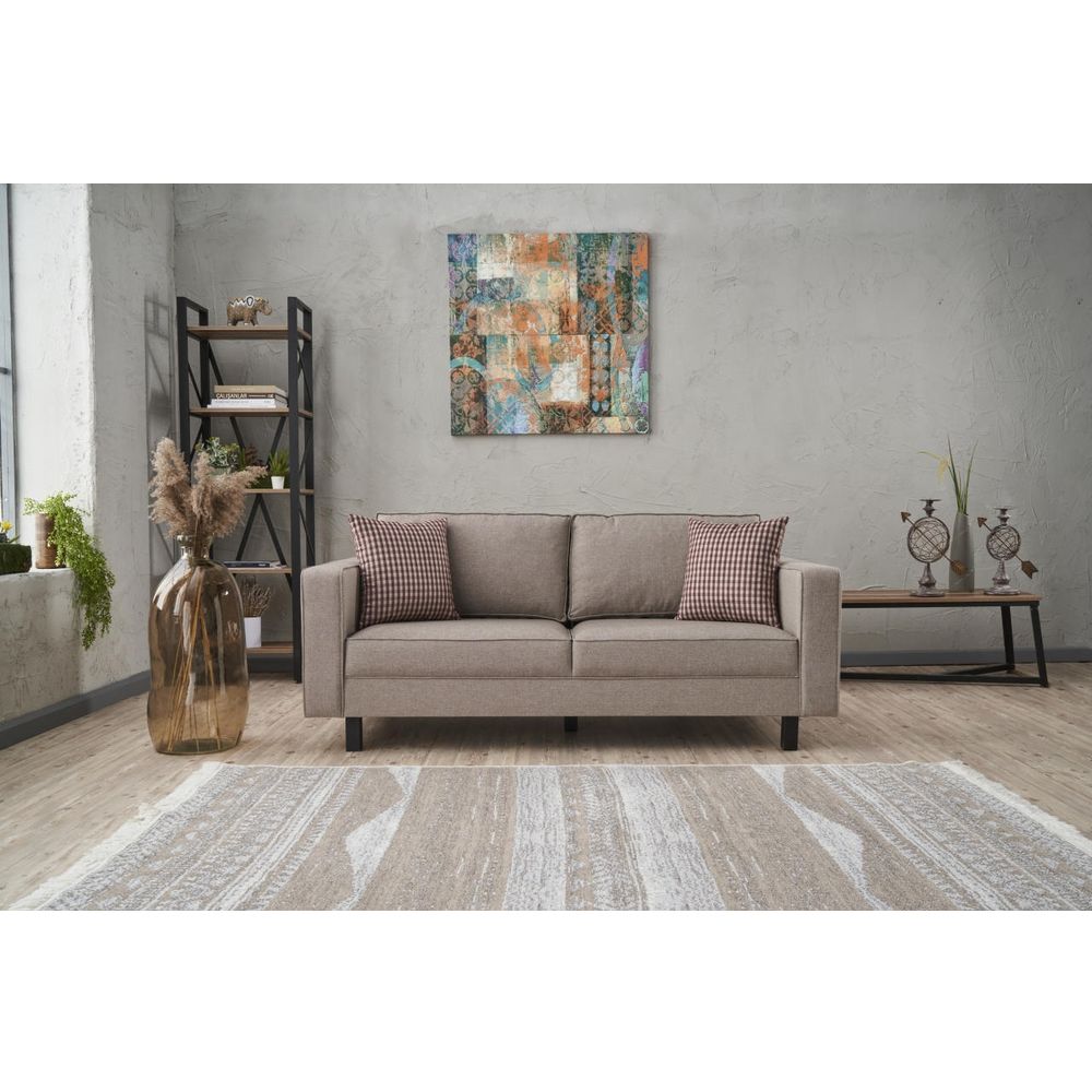 Kale Linen - Krem Dvosjed Sofa slika 1