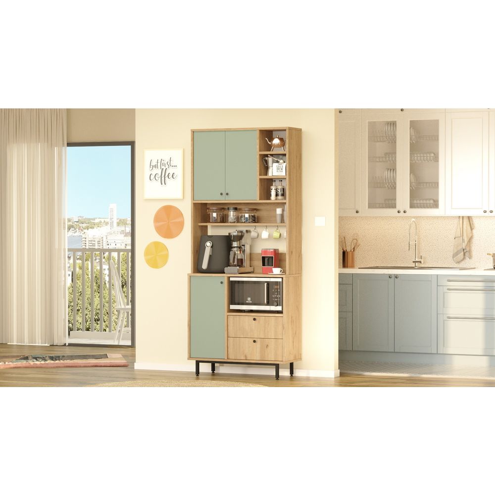 Višenamjenski ormar RE6-SY Oak Green slika 3