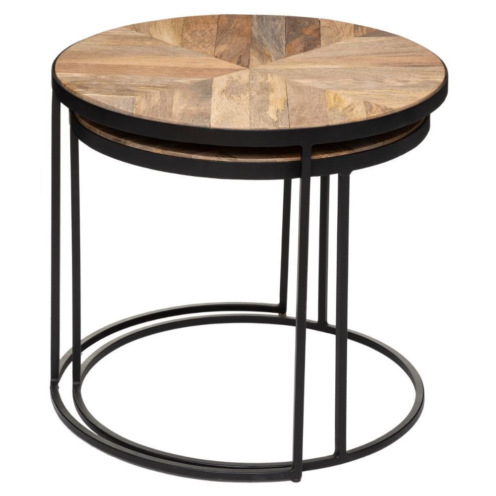 Atmosphera set 2/1 stolić basile 56x51cm drvo/metal smeđi slika 2